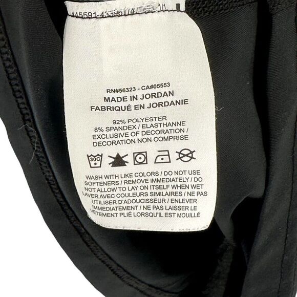 Nike Pro Shirt Sleeveless Black Womens Size M Vented Athletic Vented Swoosh Top - Picture 8 of 8